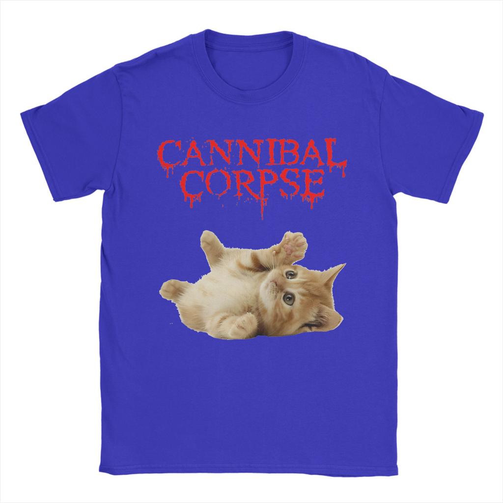 Cannibal Corpse Кошка Популярные Футболки 100% Хлопок Футболка для Мужчин Y2K Ретро Оптовая Продажа Короткий Рукав Верхние Футболки