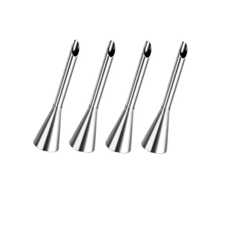Насадки для крема, глазури, трубочки, насадки для кексов из нержавеющей стали, шприц для инъекций, кондитерский инструмент для выпечки