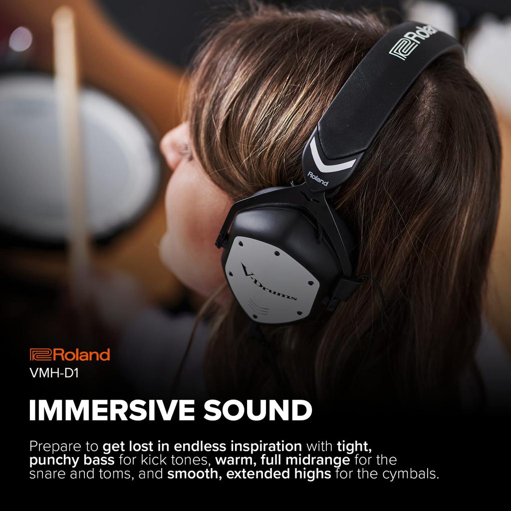 Roland Electronic Drum Performance Headphones Black VMH-D1 V-Drums