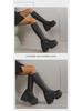 Dropshipping2024 Punk Thick-Soled Wedge High-Top Boots 40-43: European & American Fashion Women's Boots