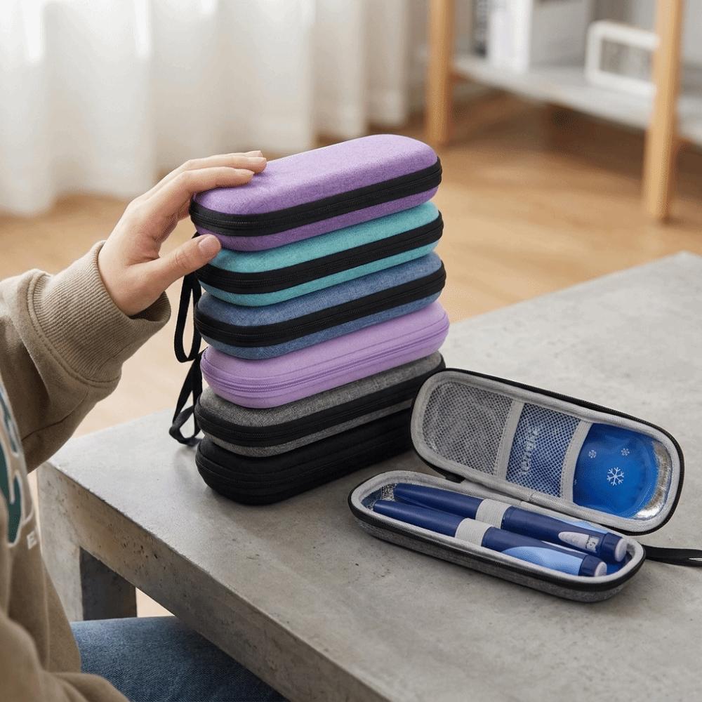 Waterproof Insulin Cooling Bag EVA Insulin Cooler Travel Case Carry-on Pill Protector For Home