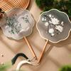 With Tassels Pendant Chinese Style Embroidery Fan Handheld Tuan Fan Silk Fan Photography Prop