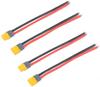 2 Pairs XT60 Male-Female Connectors with 150mm 12AWG Wire | Gold-Plated for High Conductivity | Ideal for LiPo Battery FPV Drone | Yellow, Plastic