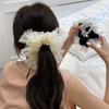 Large Rubber Band for Hair Women Girl Elastic Scrunchie Ties Korean Vintage Popular Leading Fashion Adults Kpop Gift New In