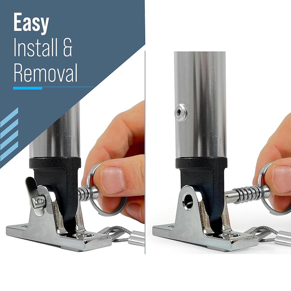 4x Быстросъемные штифты из нержавеющей стали 316 для лодочного тента Бимини, быстросъемный штифт 1/4