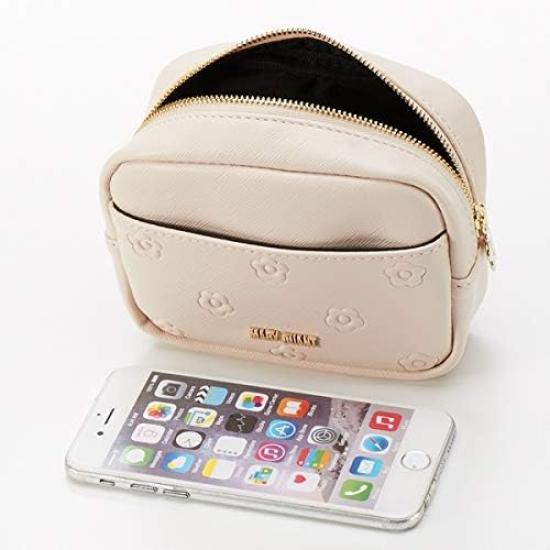 MARY QUANT Простая мини-сумочка с тиснением в виде ромашки x Ш14 x Г5 см Бежевый В10,5