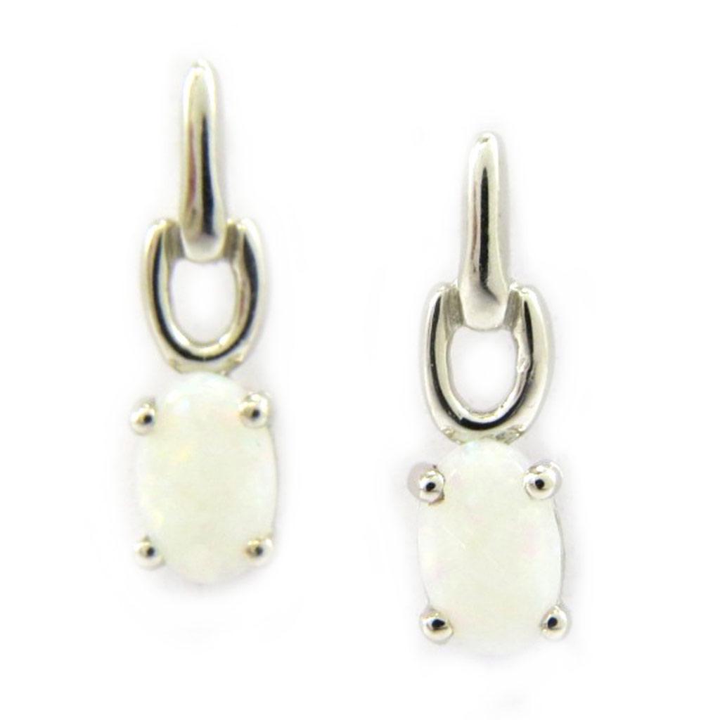 Les Trésors De Lily [G8695] - Серебряные серьги «Богиня опал» Серебро белое (родиевое покрытие) - 15х4 мм