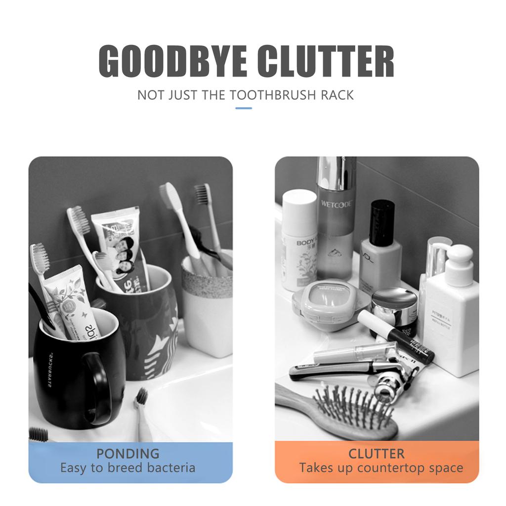 Держатель для зубных щеток в ванной комнате, настенный стеллаж для хранения в ванной комнате, двойной автоматический дозатор зубной пасты с магнитными чашками