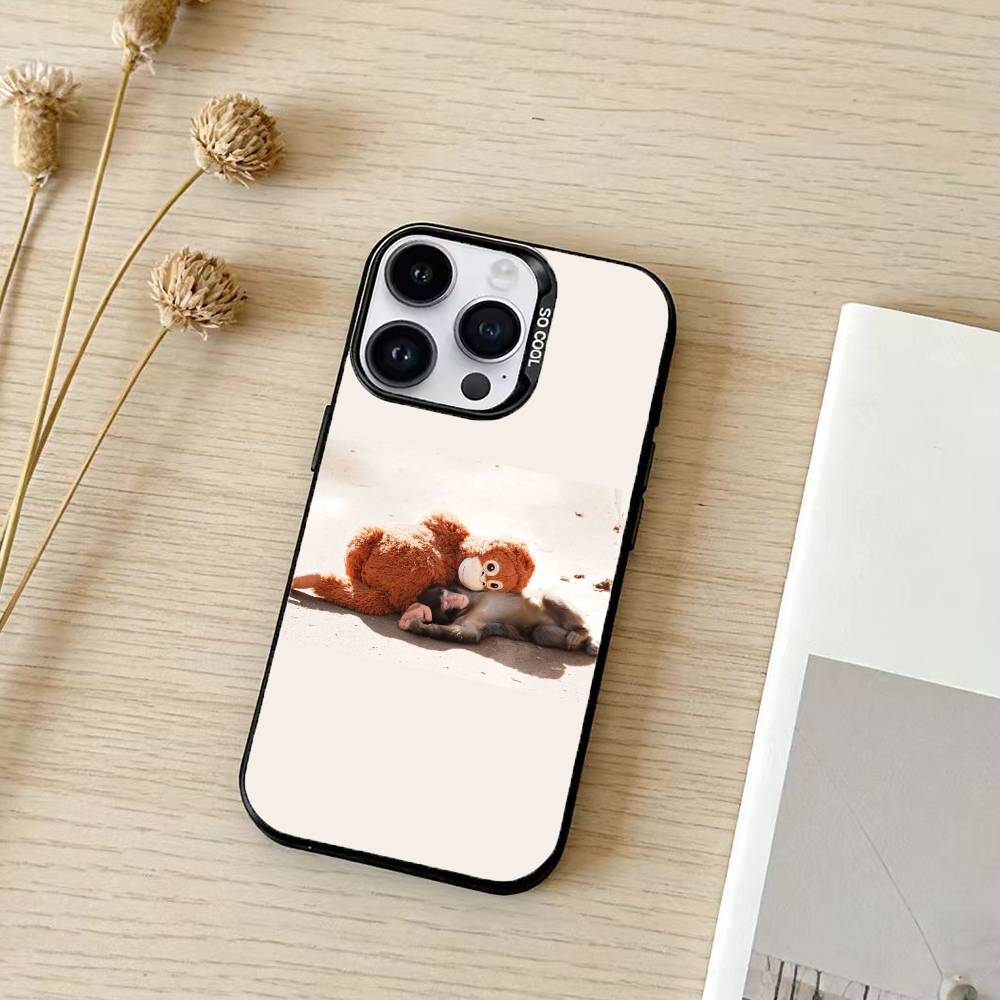 Wallpaper baby monkey Phone Case Color Silver Shell For IPhone 17 16 15 14 13 12 11 Pro Max Plus