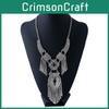 Ethnic Style Simulation Gemstone Decoration Women Necklace With Tassel Design For Spring Trend Followers