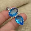 Великолепный голубой топаз, драгоценный камень, стерлинговое серебро 925 пробы, дизайнерские ювелирные подвески ручной работы