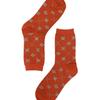 UNALLOYED ARGYLE PATTERN SOCKS / ORANGE