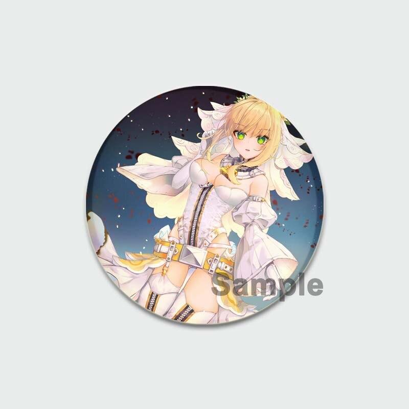 58 мм милая брошь для девочек в стиле аниме 58 мм круглая булавка косплей мультяшные значки для одежды украшение на рюкзак модные ювелирные аксессуары подарки