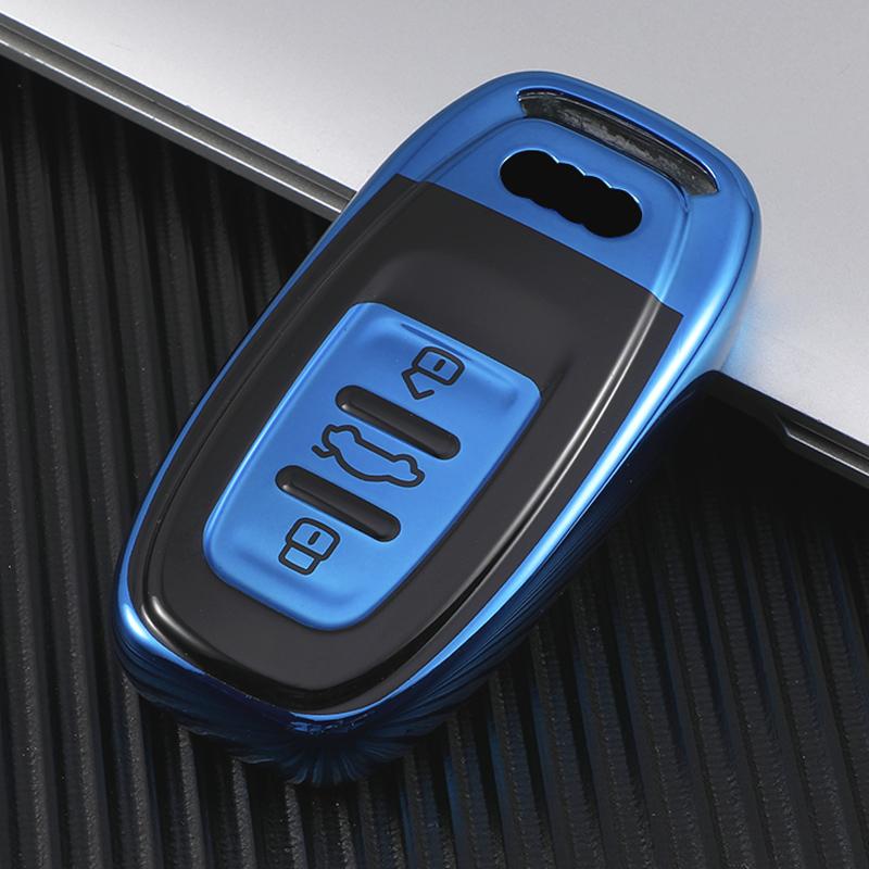 Чехол для дистанционного ключа из ТПУ для автомобиля, брелок для A1 A3 A4 A5 A6 A7 A8 Quattro Q3 Q5 Q7 S4 S5 S6 S7 S8 R8 TT, аксессуары