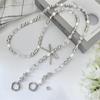 Mobile Phone Strap Lanyard Crossbody Bow Silver Beads Phone Chain For Iphone Samsung Xiaomi Anti-Loss Neck Rope Hanging Cord