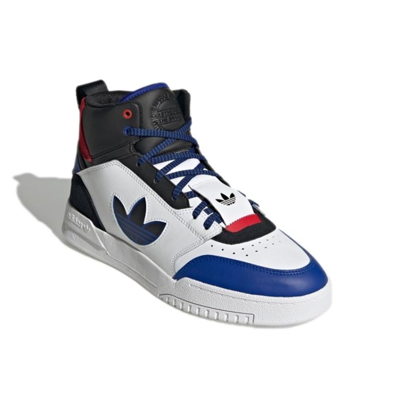 Adidas Оригинальные кроссовки средней высоты Drop Step Белые/Черные/Синие кроссовки GW6188