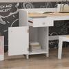 Children's Desk with Chair, Drawer, Cupboard, for Ages 3-6, 80 x 39 x 59 cm, White
