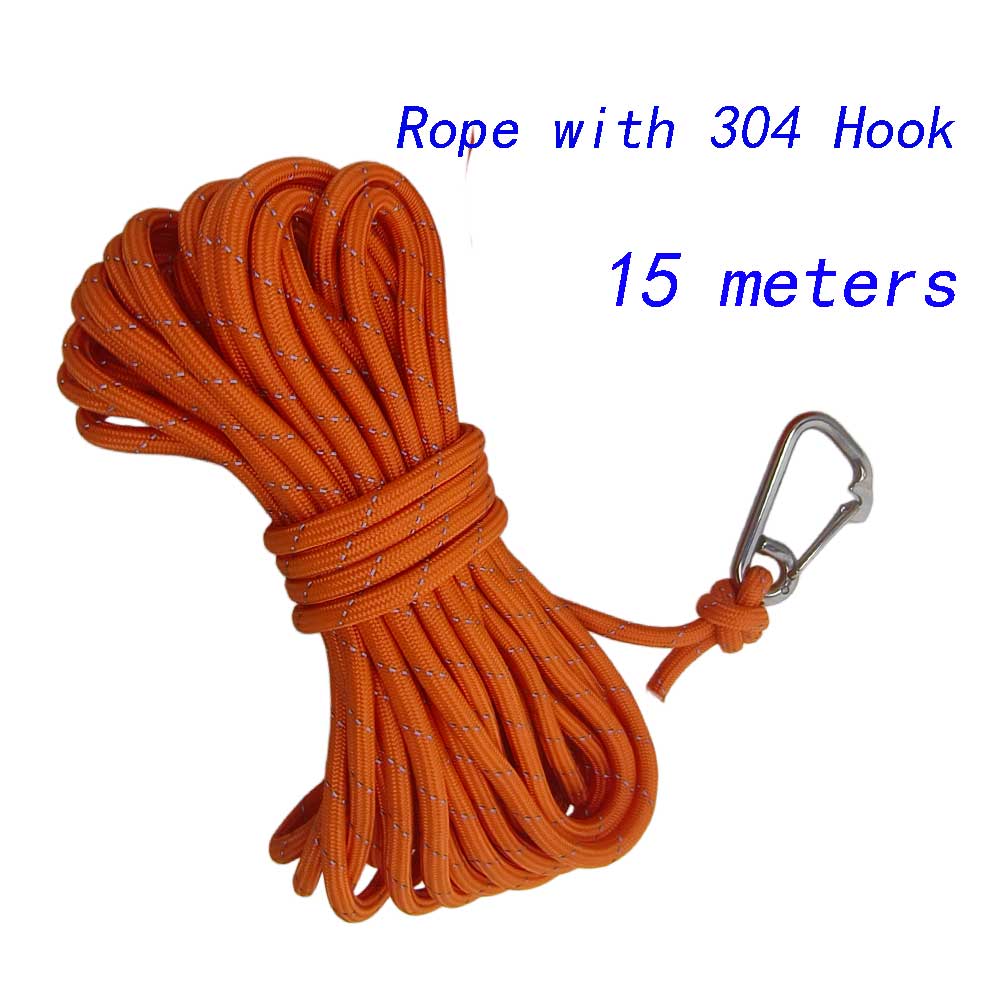 Water Rescue Rope Reflective Floating Line with 304 SS Hook Boat Kayak Pool Emergency High Visibility Lifeguard SafetyThrow Rope 7
