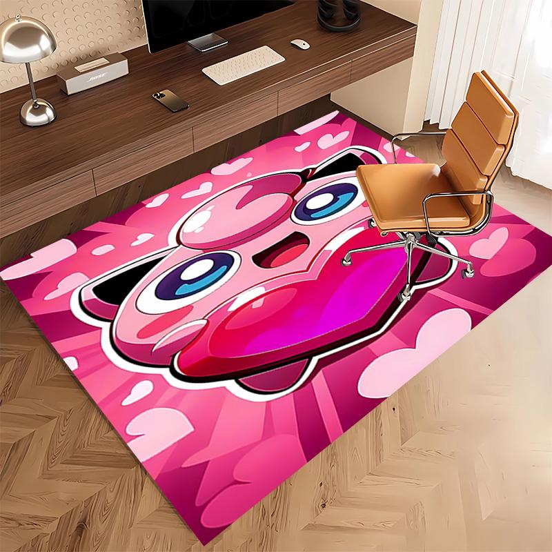 1pc Pokémon Print Area Rug - Soft, Washable Non-Slip Indoor Mat, Living Room, Home Office Decorative Rug,Office Decorative