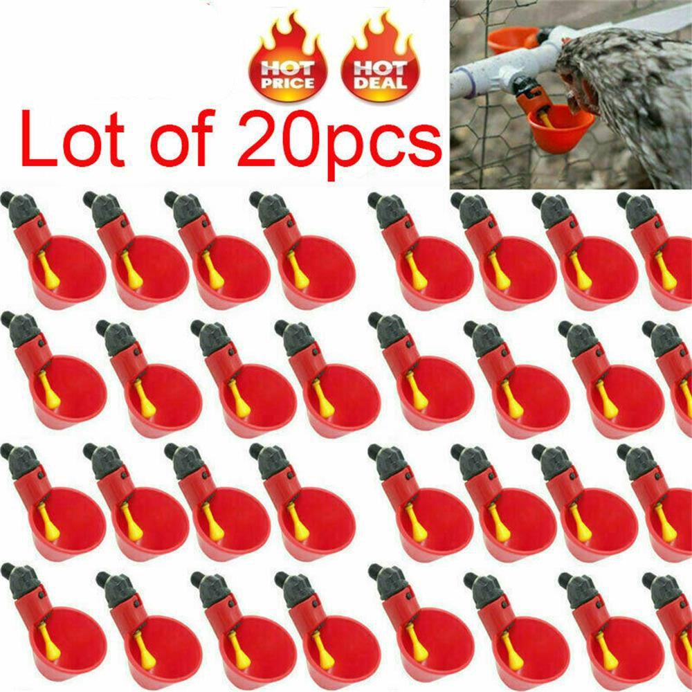 Chicken Coop Feed Quail Plastic Automatic Drinker Plastic Chicken Hen Poultry Water Drinking Cups