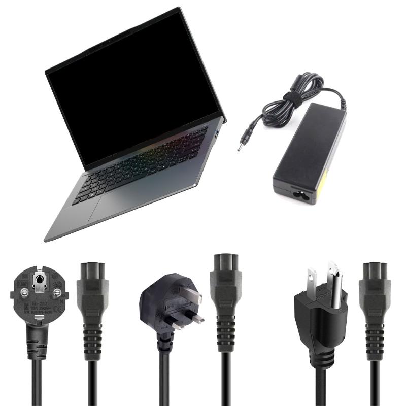 Power Cable Cord with 3Pin Prong Cloverleaf Connectior for Laptop Notebook Scanner Printer Power Supply 1.2m 4ft