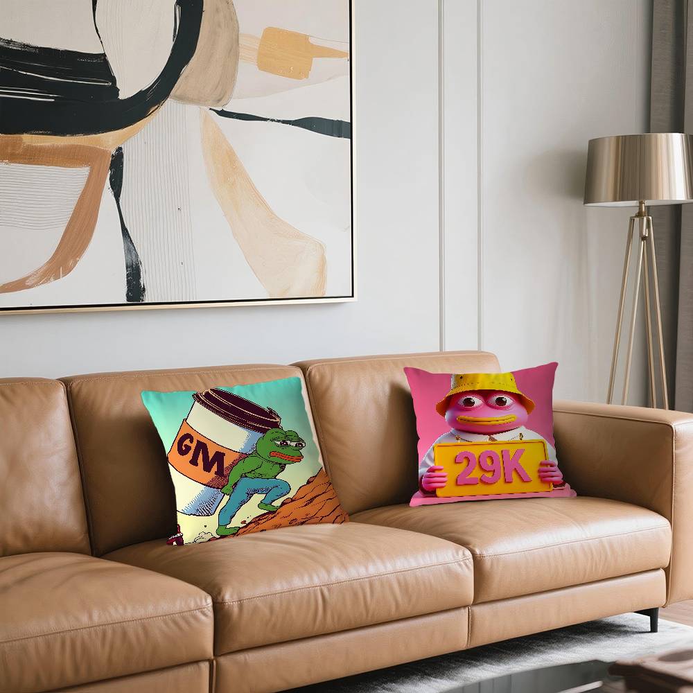 Мультяшный дизайн наволочки P-Пепе Лягушонок, Чехол для подушки, Декор, Праздничный декор