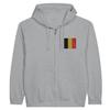 Sweat à capuche - Drapeau de la Belgique - Gris - Polyester-coton - Manches longues - Mixte