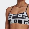 Adidas Logo Graphic Bikini Color Block Design Casual Sports Tankini Women Swimwear White Black H62031