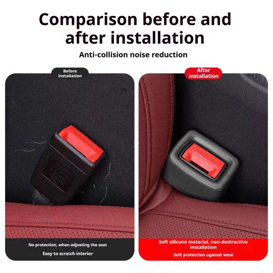 Car Seat Belt Buckles Holder Silicone Seat Belt Buckles Booster for Rear Seats Easy Access Safety Seat Belt Car Accessory for Kids