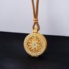 Женское модное ожерелье-подвеска 'Компас из золотого песка' с инкрустированными бриллиантами 'Восемь сокровищ' и дизайном 'Бог богатства'