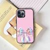 pink bows Phone Case For iPhone 17,16,15,14,13,12,11 Plus,Pro Max,XS,Colored Silver Plated Inside Cover