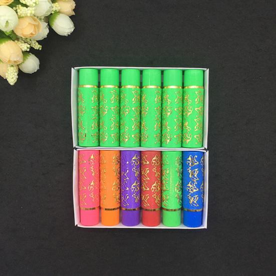 Yousheng 6Pcs/Box 8g Lipstick Set Non-Irritating Butterfly Pattern Color Changing Dark Green Magical Lipstick for Women