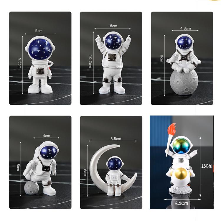 Фигурки космонавтов, рождественские смолы, космонавт, скульптура Луны, декоративные статуи космонавтов, миниатюры, подарок для детей, игрушки, домашний декор