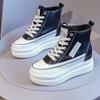 Женская обувь, модная, увеличивающая внутреннюю высоту, повседневная обувь, женская весенняя новая белая обувь с высоким берцем для студентов, белые кроссовки