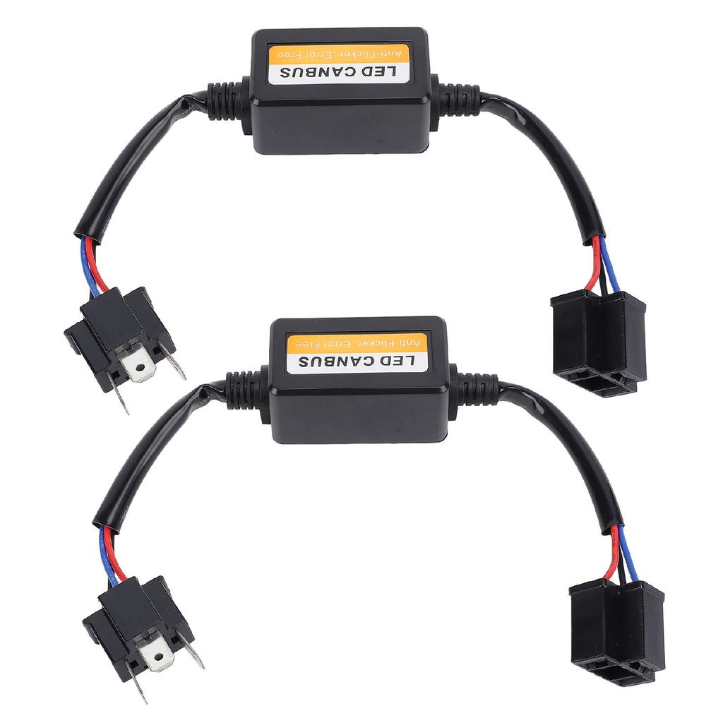 2pcs H4 LED CANbus Decoder DC 9 To 16V Plug and Play Anti Flickering LED Headlight Resistor Decoder
