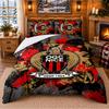 Printed 3Pcs Bedding Set OGC Nice FC Pattern Bed Sheet Pillowcase For Bedroom Decor