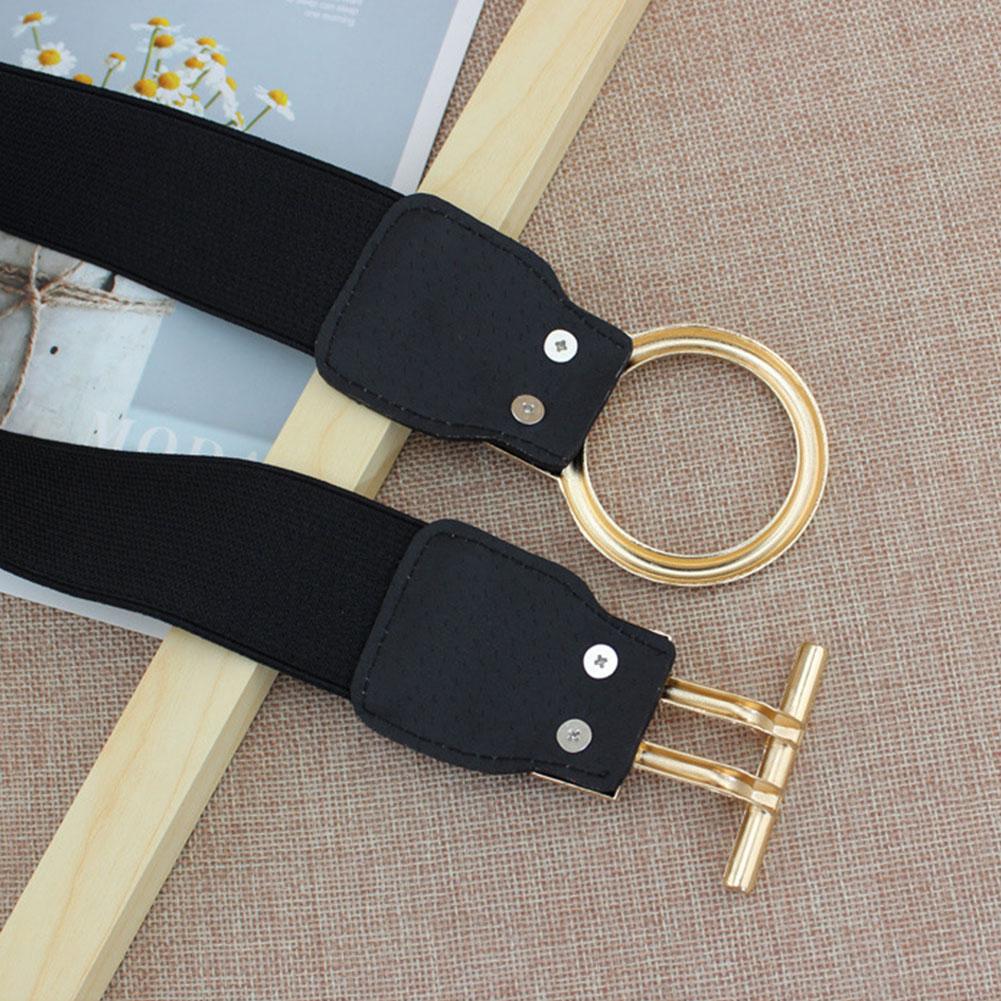 Women Adjustable Thin Belts Ladies Fashion Luxury Brand Skinny Coat Jacket Dress Waist Belt Gold Round Button Waistband