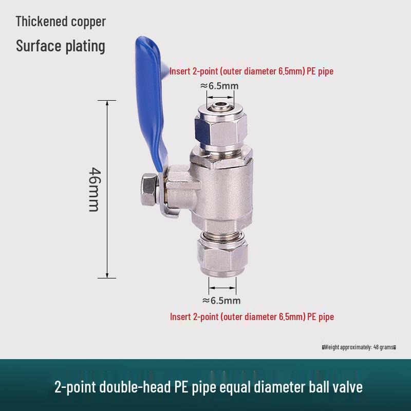All-Copper 4-Point to 3/2-Point Water Purifier Ball Valve for Direct Drinking Machines