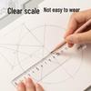 Deli 15cm Wavy Line Plastic Ruler for Primary Students, First Grade, Thickened Board, Straight, Model 71971