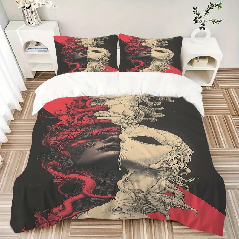 3pcs bedding set Figure Artistic Includes 1 Comforter + 2 Pillowcases, Without Pillow Inserts, Soft Comfortable, Lightweight Breathable, Pri