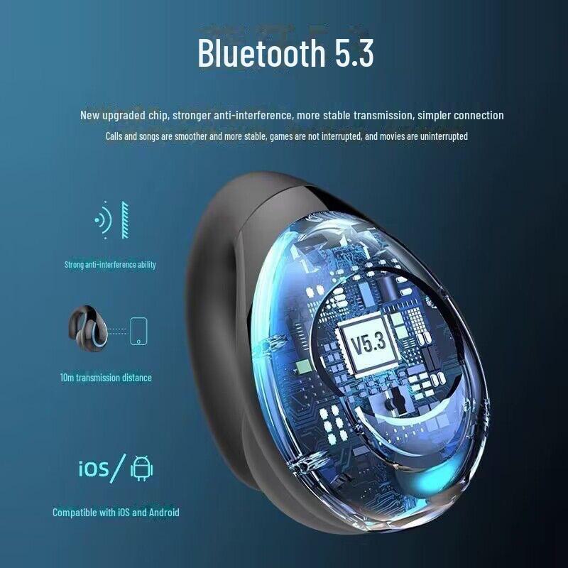 Спортивная гарнитура Bluetooth с костной проводимостью и беспроводным ушным зажимом для мужчин и женщин