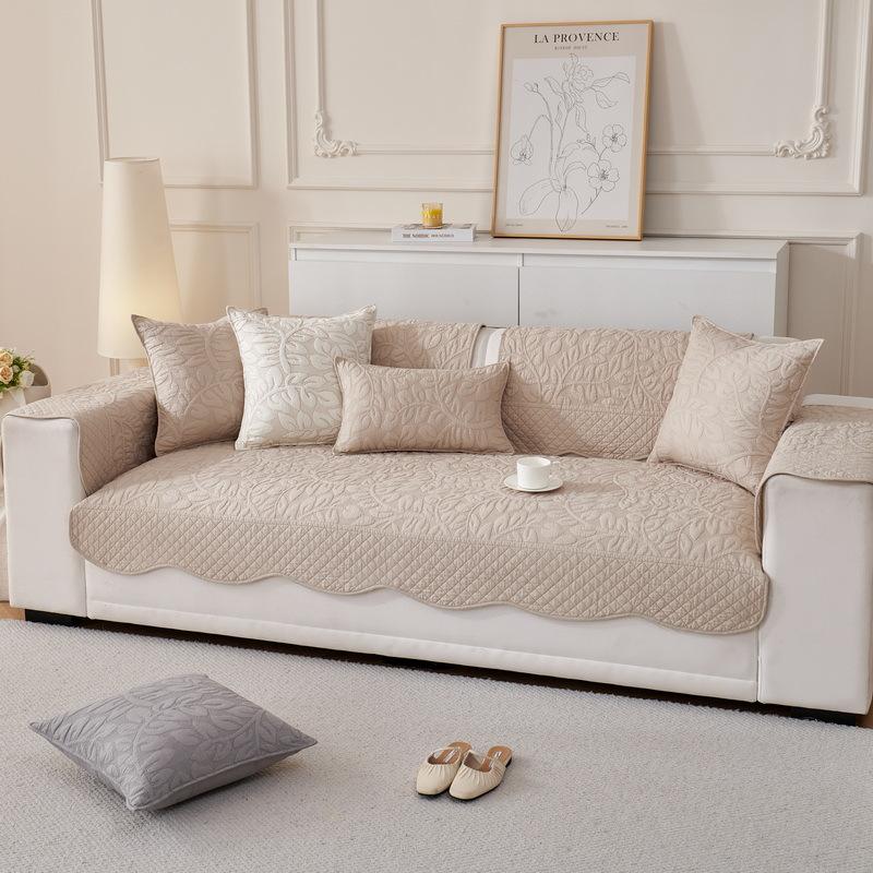 French Cream Style Sofa Cushion Pure Cotton Four Seasons Universal Non-Slip Retro Cushion Sofa Cover Cover Cloth Backrest Towel