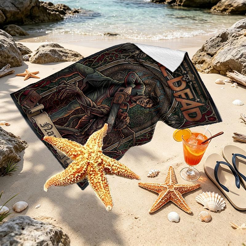 Custom Name Personalized The Evil Dead Print Beach Towel, for Trip Camping Beach Party Home Decor, Birthday Gift for Family & Friends