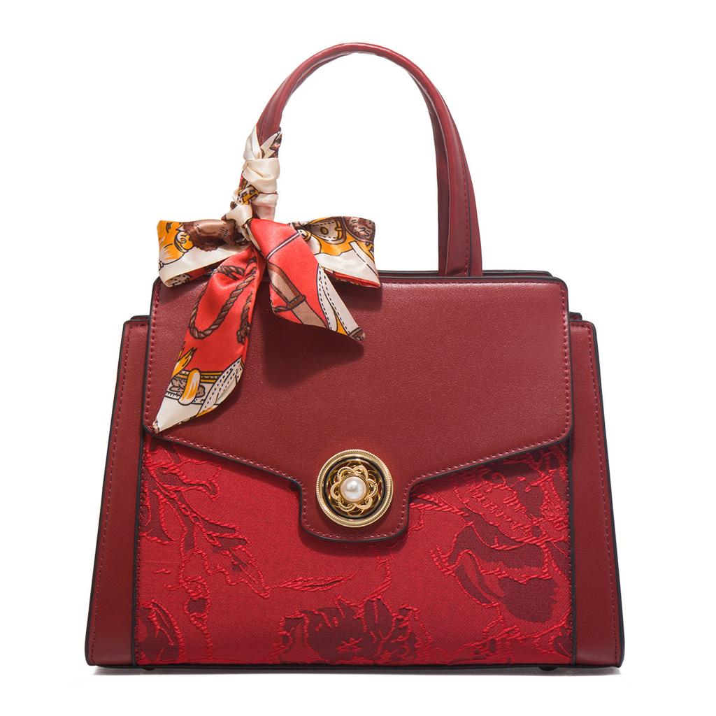 New Chinese-style vintage wedding mother bag 2024 spring-summer new large-capacity fashionable red bridal wedding handbag