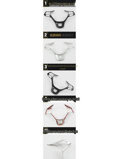 Compatible Tuon Steering Wheel Sequin Decorative Frame & Instrument Panel Stickers for 17 Models