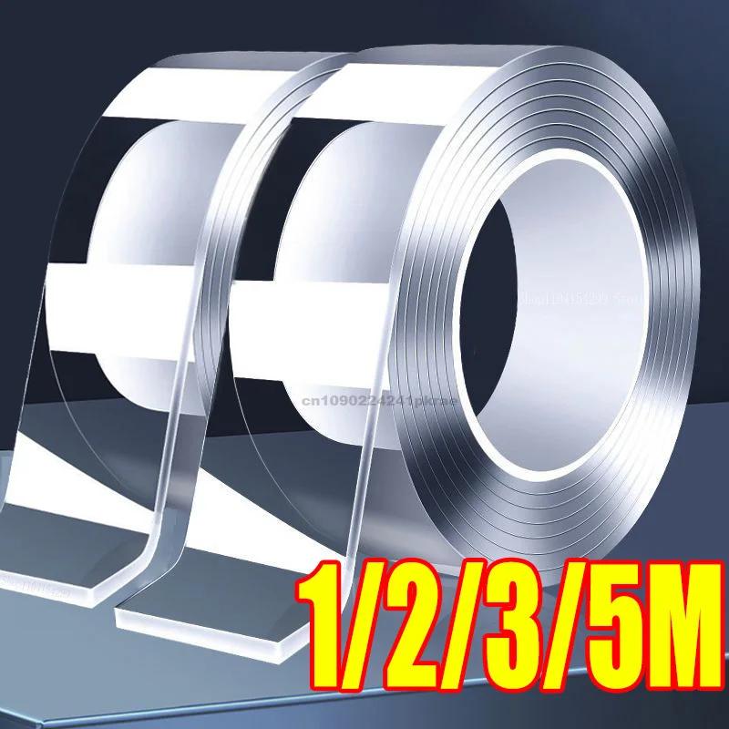 Прозрачная двухсторонняя лента Нанолента Водонепроницаемые настенные наклейки Многоразовые термостойкие ленты для украшения дома в ванной