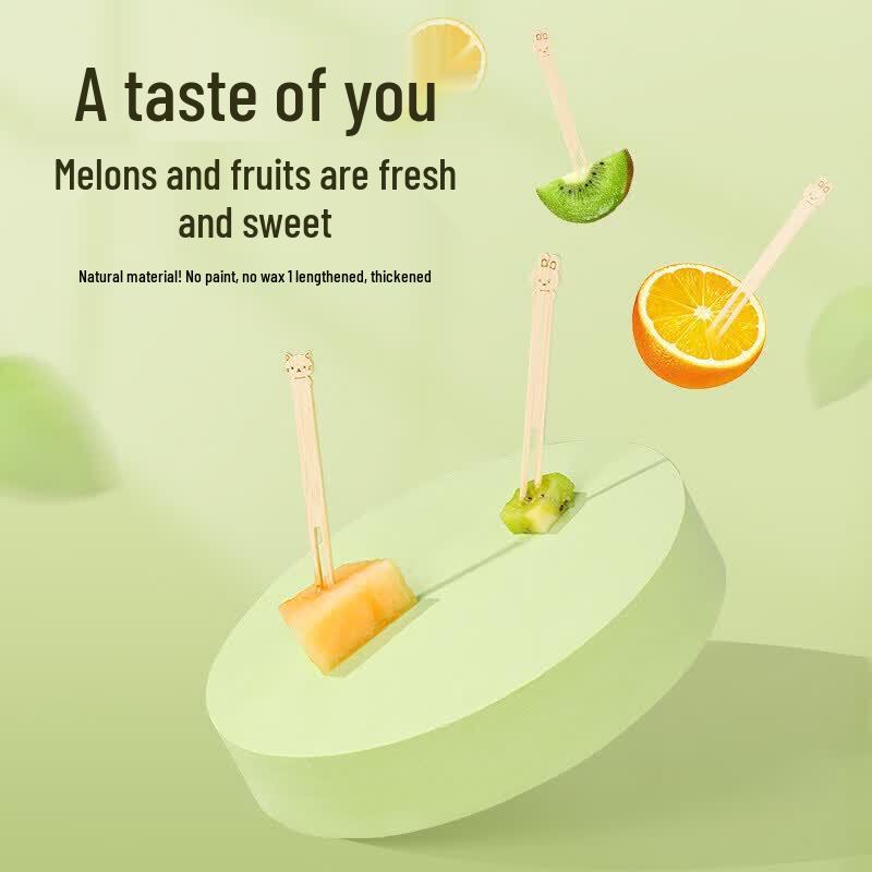 UOSO Disposable Cute Animal & Decorative Fruit Picks