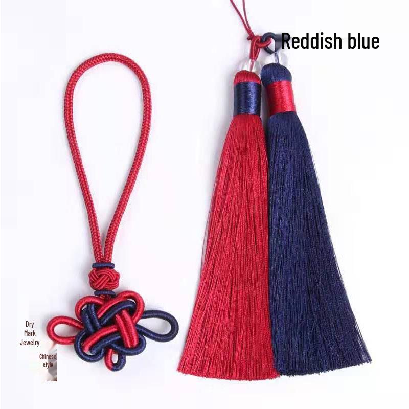 Двухцветная кисточка-подвеска в виде китайского узла для рукоделия