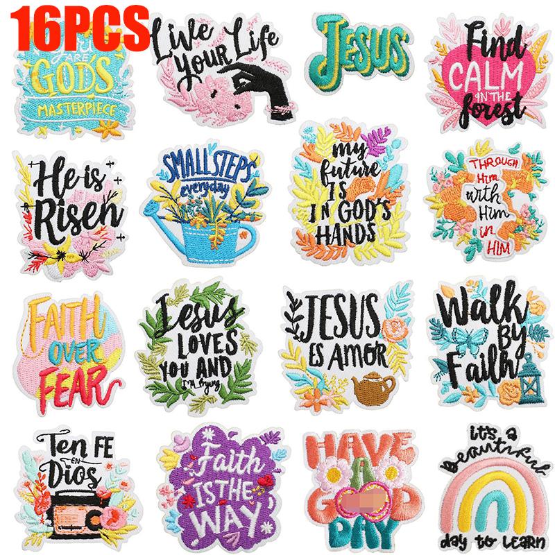 Набор 16 /30 шт. Нашивка Сделай сам Серфинг Девушки /Морские Животные Нашивка Мультяшная Радужная Буква Цветок Вышивка Нашивки Приутюживаемые Нашивки Пришить Сделай сам