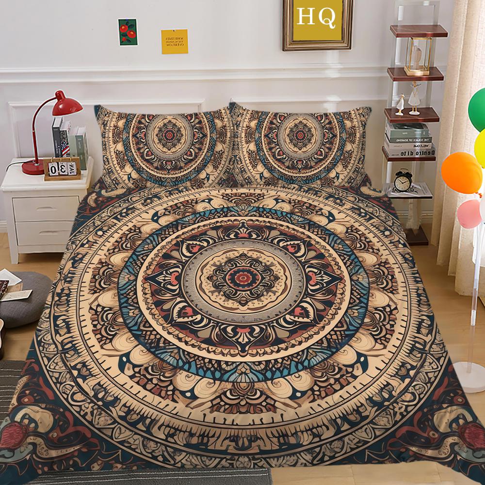 Комплекты постельного белья, красивый пододеяльник с изображением мандалы, мягкий полный двойной размер для женщин, комплект постельного белья высокого качества, домашнее постельное белье